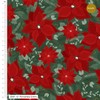 Christmas Fabric Jolly Poinsettia Fat Quarter Bundle of 5pcs 18"x22"
