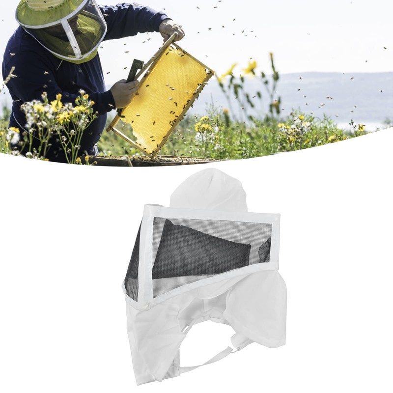 Beekeeper Hat, Beekeeper Protection Hat, Breathable Mesh Contraction Design, White