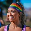 Suddora - Diadema cónica, diseño de arco iris, para entrenamiento,
