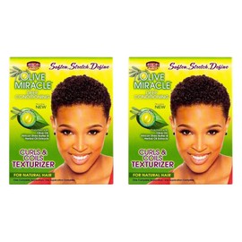 African Pride Olive Miracle Curl Coil Texturizer Kit 2 Pack, 1 Piece / 아프리칸 프라이드 올리브 미라클 컬 코일 텍스처라이저 키트 2팩, 1개