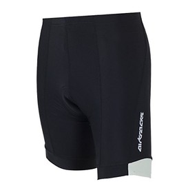 Airtracks Team Men's Cycling Shorts - Cycling Shorts with Pocket - 3D Coolmax Padded - UV Protection - Breathable - Reflectors, black / grey