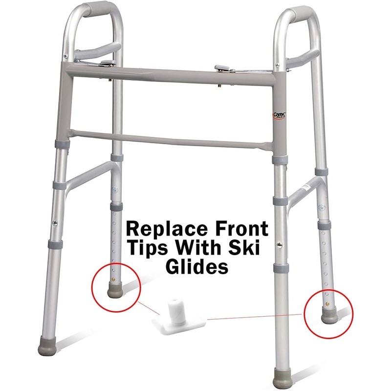 Carex Walker Glides - Universal Walker Skis Glides - Skis