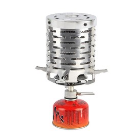 Far Infrared Heater Attachment, Solo Camping, Climbing, Fishing, Touring, Stove, Cold Protection, Gas Burner, Outdoors, Disaster Prevention (Silver)