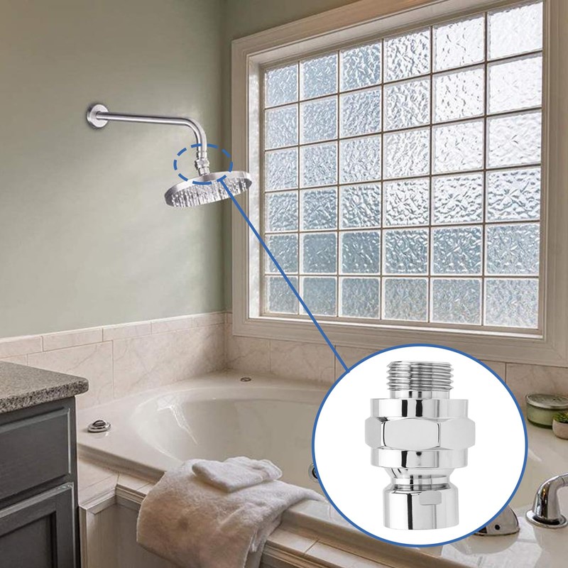 Bestgle Shower Adapter, Shower Joint Angle Adjustment, 360° Free Rotation,