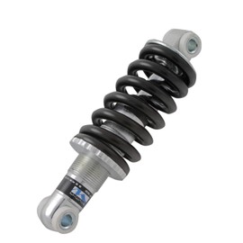 M-Wave Ammortizzatore per bicicletta, unisex, per adulti, con elemento a molla, colore: nero/argento, dimensioni di montaggio: 150 mm