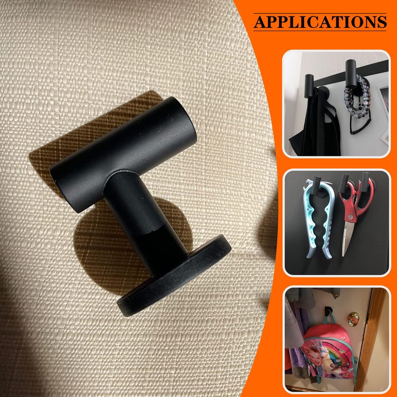 MUTUACTOR Large Strong Magnetic Hook, Magnetic Coated Hook, Rare Earth