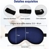 Antifaz para Dormir, Comodidad de Seda Suave Ajustable con Máscara