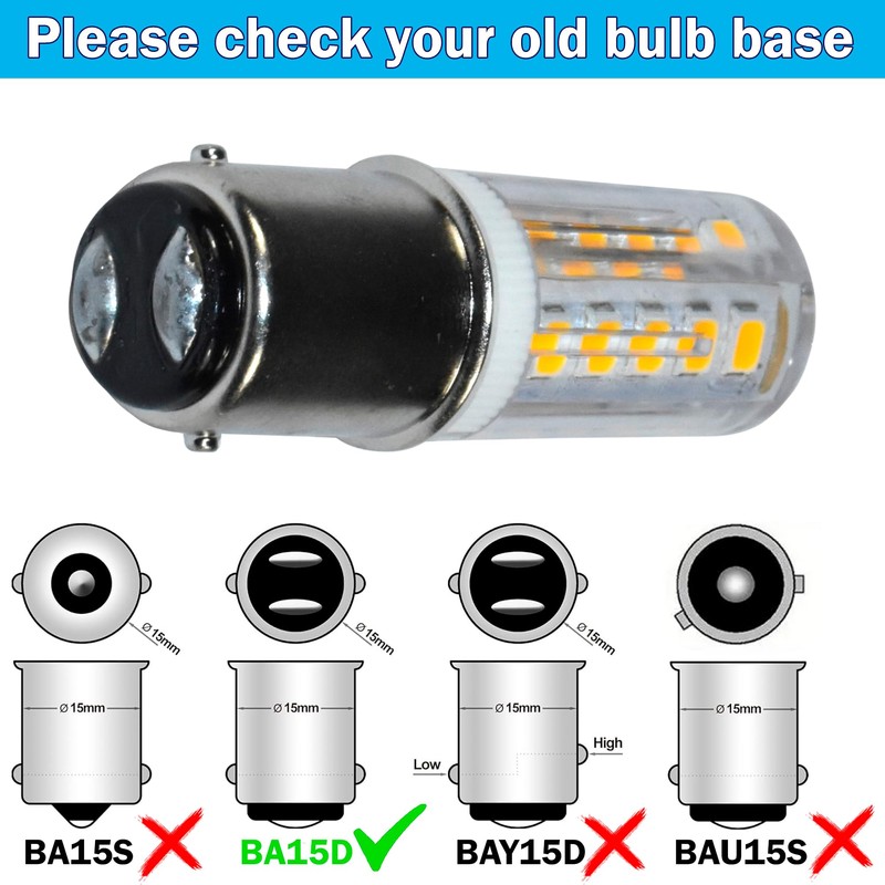 HQRP Navigation and Anchor Light Ba15d Bayonet Base 24LEDs Dual
