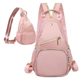 Xsecnua Small Crossbody Sling Bag for Women, Mini Backpack Sling Backpack Convertible, Chest Bag for Hiking Daypack