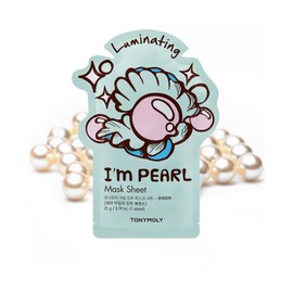 TONYMOLY I’m Pearl Luminating Sheet Mask – Korean Hydrating & Moisturizing Face Mask with Vitamin Infused Pearl Extract, Brightens & Revives Skin