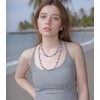 FULU AUTUMN Beaded Long Necklaces for Women Dainty Natural Stone