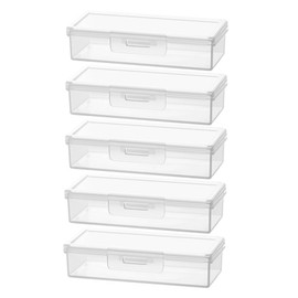 Mini storage case small portable accessory transparent plastic multipurpose, 5 pieces / 미니 수납 케이스 소형 휴대용 소품 투명 플라스틱 다용도, 5개