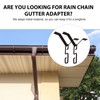 Angoily Pack of 2 rain chain adapter hooks for gutters,