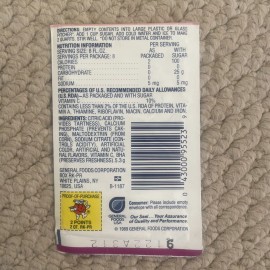 Kool-Aid Rare Vintage 1989 PurpleSaurus Rex Kool-Aid, Unopened