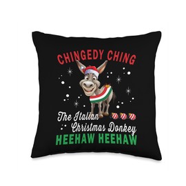 Dominick The Donkey Funny Italian Santa Christmas Xmas Throw Pillow
