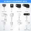 42PCS Heavy Equipment Keys Master Set, Universal Operator Construction Ignition