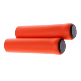 Andinus Silikon-Schaumstoffgriffe für MTB, Mountainbike, BMX, weich, leicht und ohne Klemme, ergonomischer Griff und Stoßdämpfung, erhältlich in Orange, Blau und Schwarz (Orange)