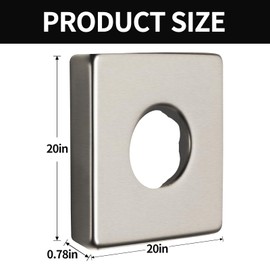 RP51034ss Square Shower Arm Flange,Compatible With RP51034ss Stainless Shower Head Arm Escutcheon Plate,Large Shower Arm Flange,Shower Flange Cover Plate,Brass