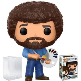 Funko Pop! Television: Bob Ross - The Joy of Painting #524 Vinyl Figure (Bundled with Pop Box Protector Case)
