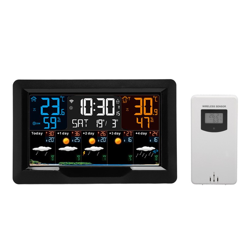 Smart Weather Clock WiFi Wireless Digital Weather Clock for Temperature