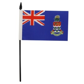 Cayman Islands Table Flag 4'' x 6'' - Caymanian Desk Flag 15 x 10 cm - Black plastic stick and base - AZ FLAG