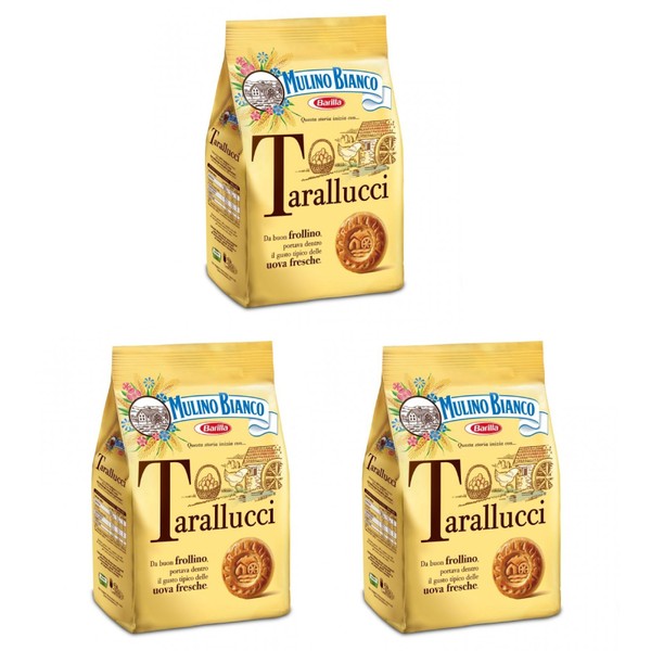 Mulino Bianco: "Tarallucci" Biscuits made with fresh eggs 12.3 Oz (350g) - Pack of 3 [ Italian Import ]
