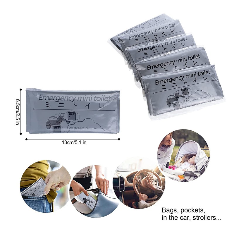 10pcs Urine Bags Disposable Portable Vehicle Emergency Vomiting Camping Pee