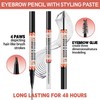 Microblading Eyebrow Pen, Dual-Ended Micro-Fork Tip Eyebrow Pencil with Clear