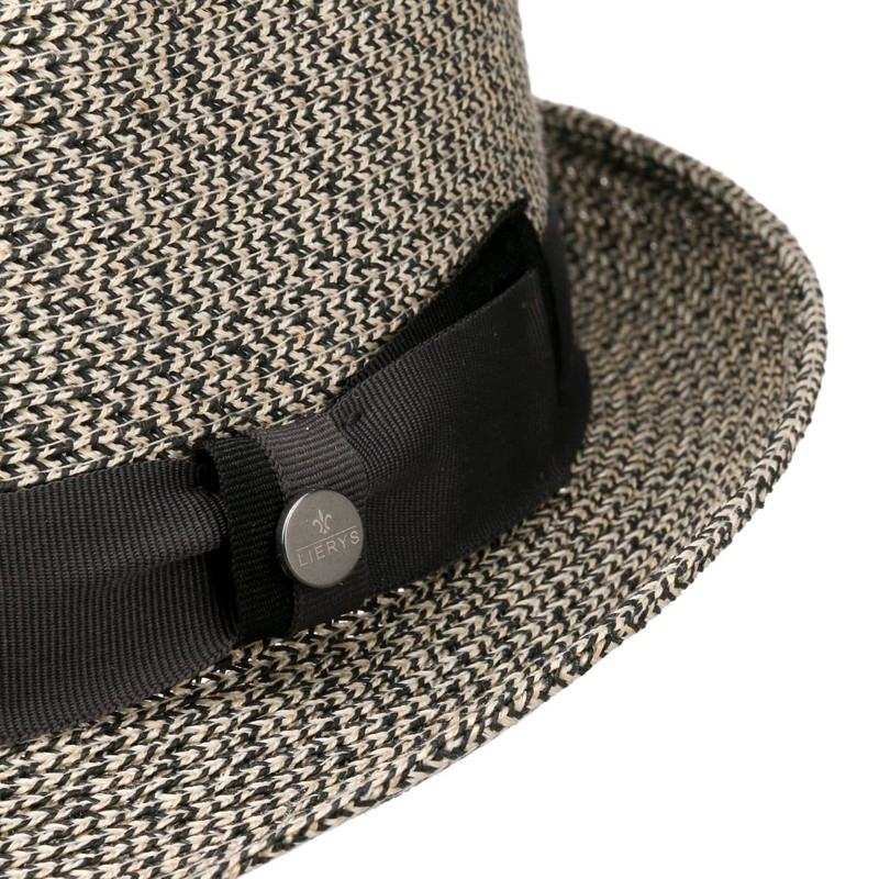 Stetson Meliott Trilby Fabric Hat Summer Women Men, black-white, M
