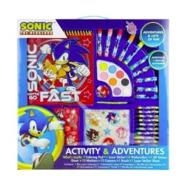 Miso  Set De Arte Y Actividades Sonic Con 32 Pzs