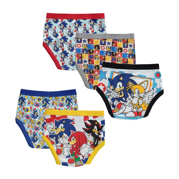 Sonic the Hedgehog Boys' Briefs and Boxer Briefs Multipacks available in sizes 4, 6, 8, 10, and 42