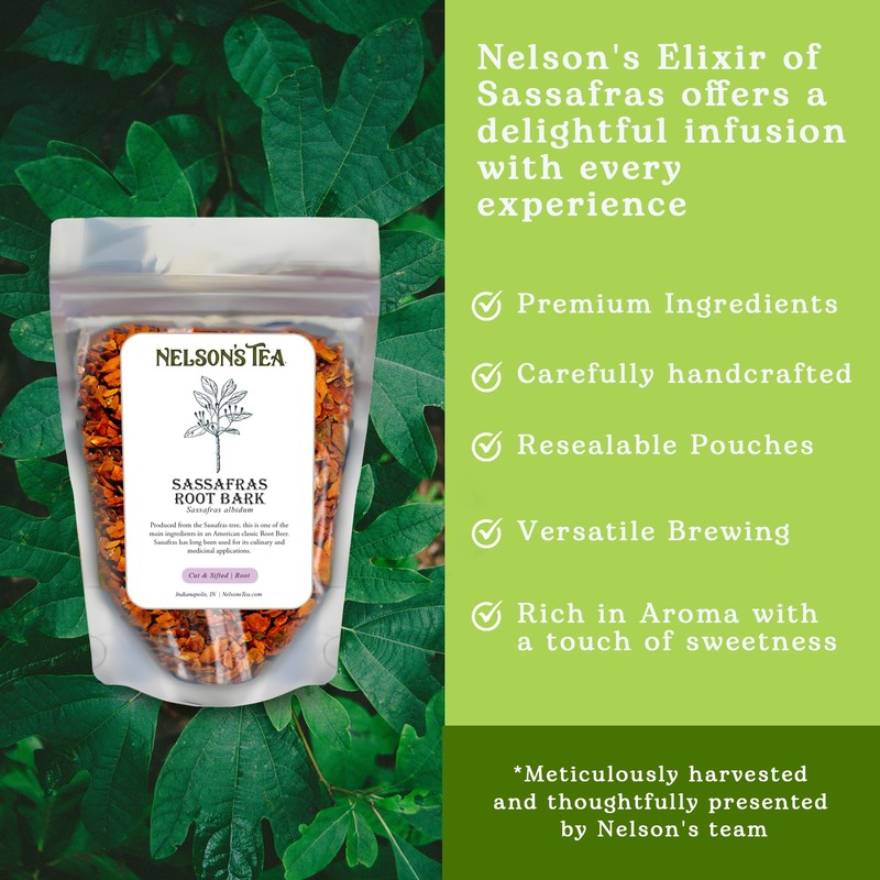 Nelson’s Tea - Sassafras Root Bark Cut & Sifted -