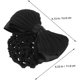 WOONEKY 2 Piezas De Tocado De Malla Con Lazo Para El Cabello Elegante Redecilla Para El Cabello Soporte Para Moño Redecilla Para El Para Mujer a Para Moño Accesorios