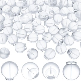 Alpinleux 50 Pcs Comfort Impenetrable Soft Safety Backs, Secure Clear Rubber Earring Backs, TPE Material Backs for Earrings Posts (6mm)