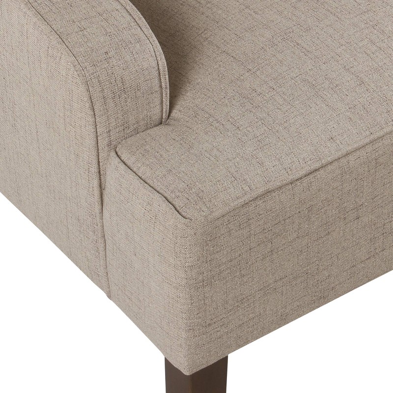 HomePop Swoop Arm Accent Chair, Tan