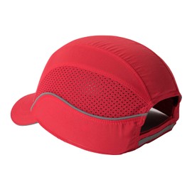 Safety Bump Cap, Baseball Hat Style, Comfortable Head Protection Lightweight Safety Hard hat(Red,Short Brim)