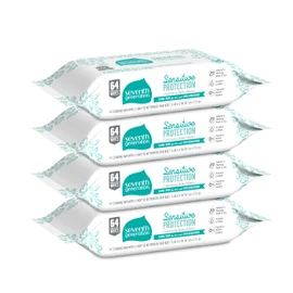Seventh Generation, Baby Wipes, Unscented and Sensitive,64 Count (Pack of 4)
