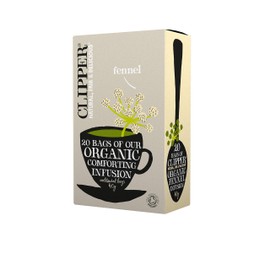 Clipper Organic Fennel Tea Bags | 20 Infusion Teabags | Pure Caffeine Free Tea for Home or Office | Eco-Conscious Herbal Tea Bags | Natural, Unbleached, Plant-Based & Biodegradable in Heat Sealed Bags
