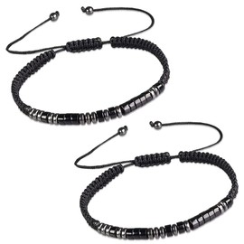 Rollnewskin I Love You Morse Code Bracelet, 2 Pcs Friendship Couple Bracelets, Adjustable Morse Code Bracelets for Couple, Friendship, Bff Relationship, Girlfriend and Boyfriend