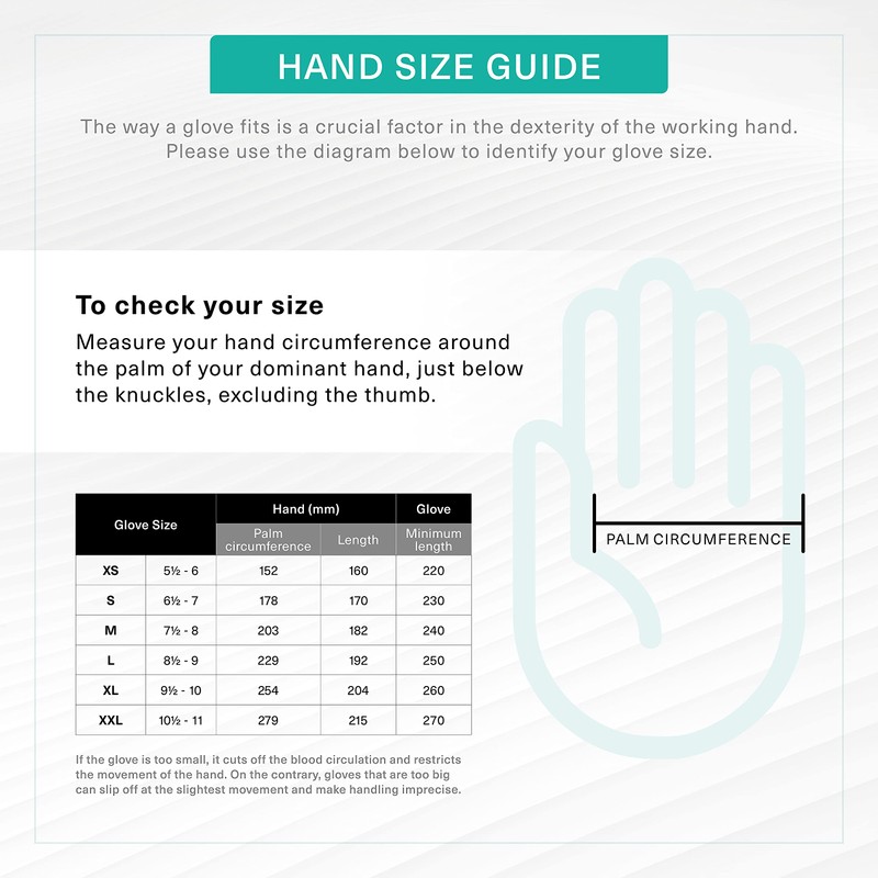 Skytec Teal Disposable Nitrile Gloves - Powder Free High Grip