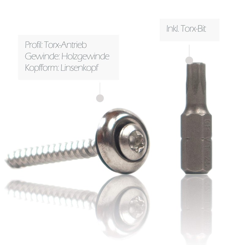 Stainless Steel Plumber Screws 4.5 x 35 mm 200 Pcs/Pack
