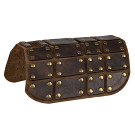 HiiFeuer accesorio de ropa de perro de piel sintética medieval, disfraz divertido intercambiable, ropa de la edad media para Perro (café oscuro A)
