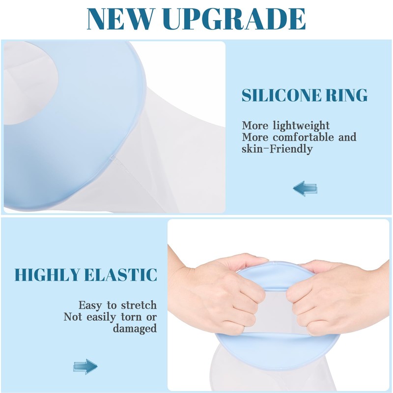 Knee Cast Cover for Shower, Waterproof Knee Cast Bag for
