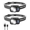 Tekwet Digital Headlights 2Pack,Adjustable Head Torch for Camping, Running, Hiking,Fishing