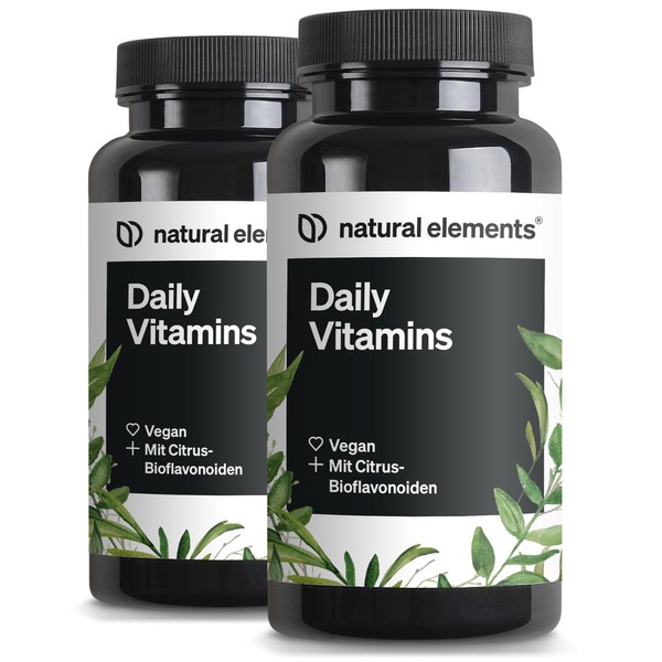 natural elements Daily Vitamins 2er Set – 2x 120 Multivitamin
