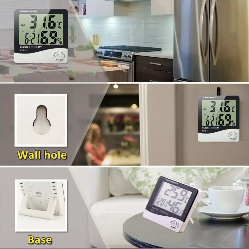 Unbranded/Generic Thermometer Indoor Digital LCD Hygrometer Temperature Humidity Meter Alarm