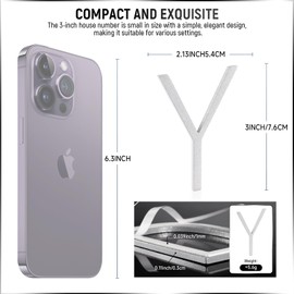 VONDERSO 3 Inch Self-Adhesive Mailbox Numbers and Letters for Outside, Thick Foam Adhesive for Strong Adhesion, Aluminum Alloy with Powder-Coated Finish, No Fading, Rustproof (Glossy Silver Letter Y)