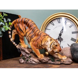 Ebros Orange Bengal Tiger Figurine 6"H Indian Sumatran Stealth Hunter Giant Cat