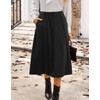 Kate Kasin 2025 Women's Black Pleated Midi Skirt Long High