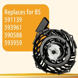 Chikia 591139 Pull Start Recoil Start Assembly Replacement for BriggsStratton Troy Bilt Craftsman TB110 TB200 BS 593959 590588 593961 450E 500E 550E 575E Rewind Starter 140CC Lawn Mower